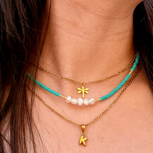 Pearl Cross Earrings