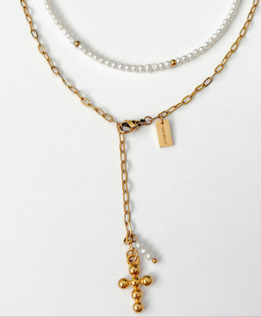 Set "Esencia" | Collares de Perlas en Acero Inoxidable