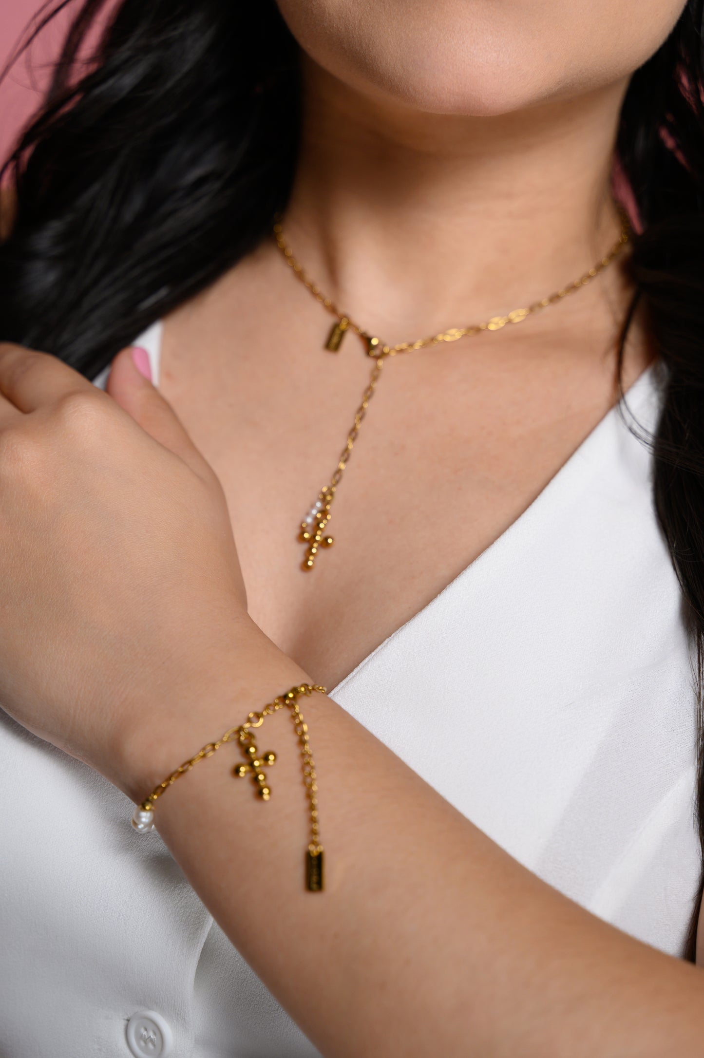 Set "Fe que permanece" | Collar y Pulsera con Cruz